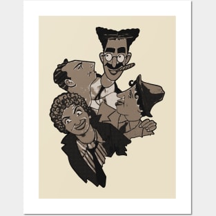 4 marx brothers retro Posters and Art